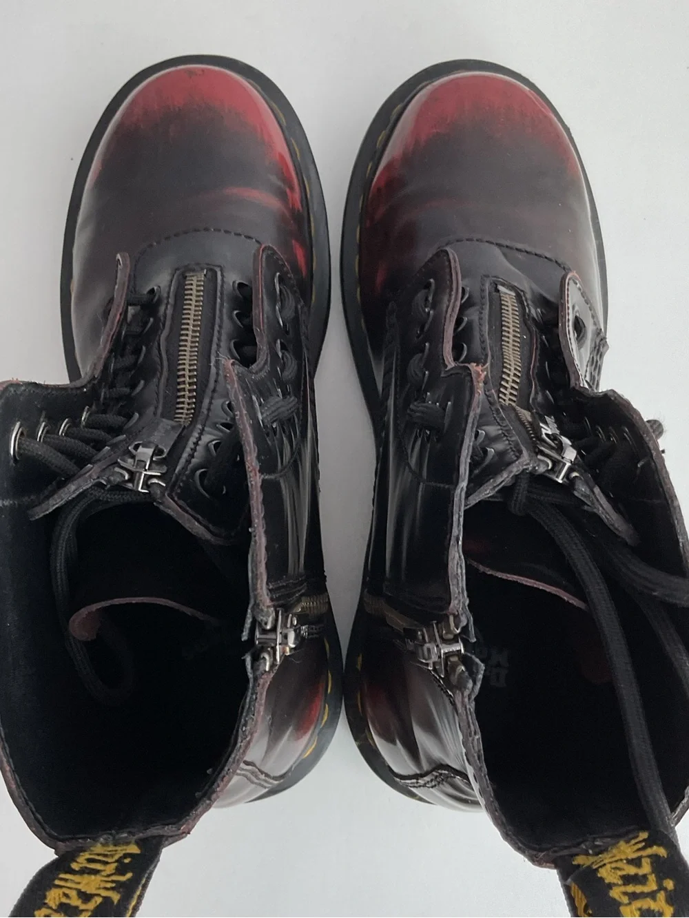 Dr Martens 1460 Pascal Front Zip Cherry Red Women’s Size 8 Rare VHTF